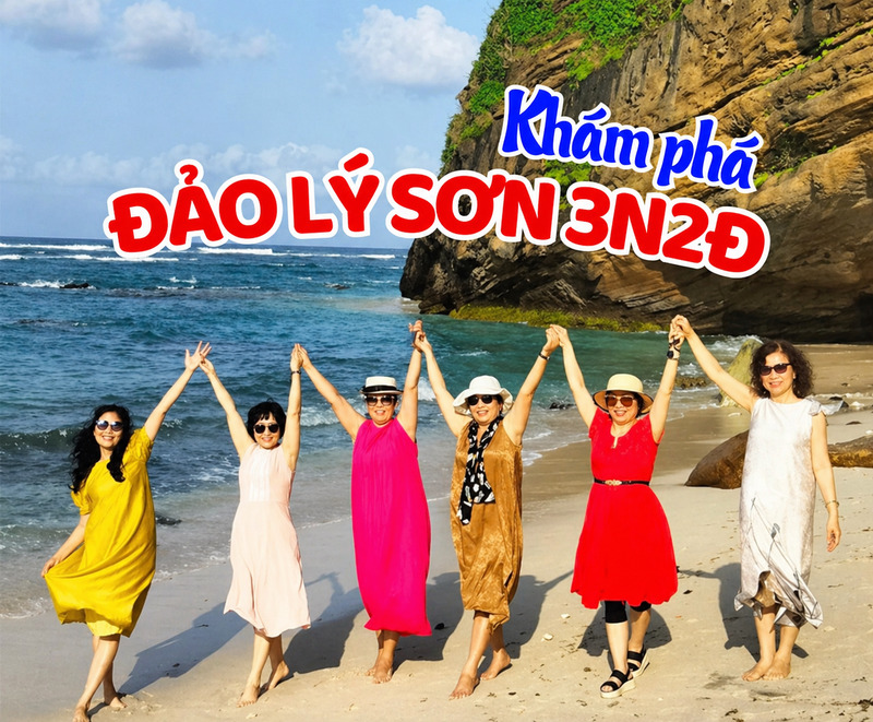 Lịch trình 3 ngày 2 đêm giúp du khách khám phá Đảo Lớn, Đảo Bé và các điểm nổi bật của Lý Sơn. 